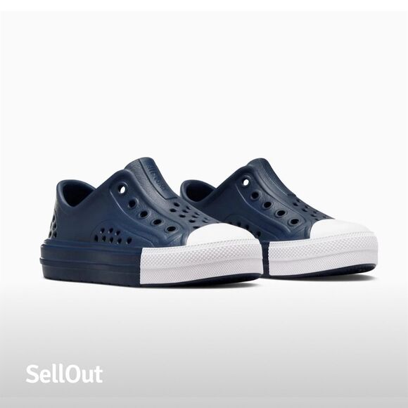 Converse Kids 4 unisex Chuck Taylor All Star Slip-On Sneakers Navy Size - Picture 2 of 11